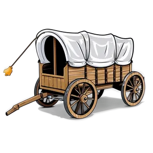 Pioneer Covered Wagon Drawing Png Ftw PNG Image