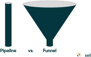 Pipelinevs Funnel Comparison Graphic PNG Image