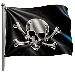 Pirate Black Skull Flag Png Vht35 PNG Image