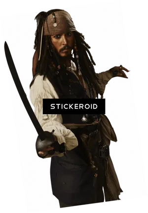 Pirate_ Character_with_ Sword PNG Image