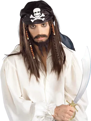 Pirate_ Costume_ Portrait PNG Image