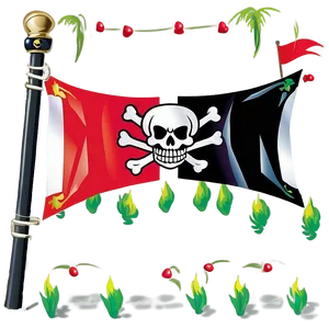 Pirate_ Flag_ Motif PNG Image