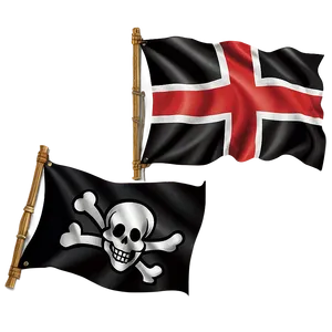 Pirate Flags Jolly Rogerand Red Cross PNG Image