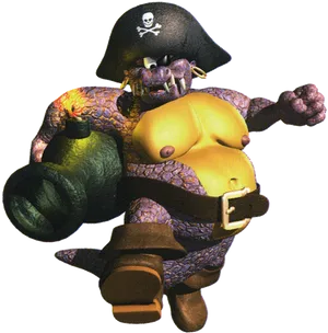 Pirate_ Kremling_ Donkey_ Kong_ Universe PNG Image