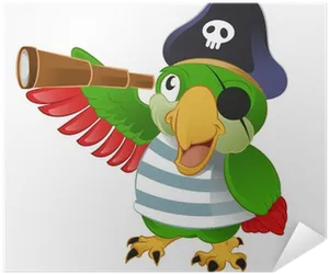 Pirate Parrot Cartoon PNG Image