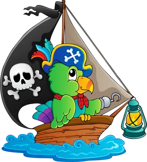 Pirate Parroton Raft PNG