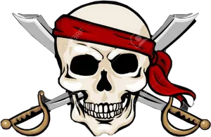 Pirate Skulland Crossed Swords PNG Image