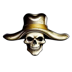 Pirate Skullwith Hat PNG Image