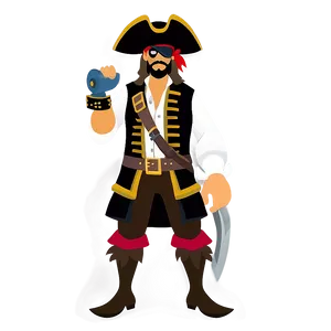 Pirate Theme Cartoon Character Png 6 PNG Image