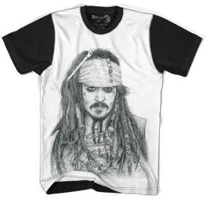 Pirate Themed T Shirt Design PNG Image