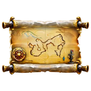 Pirate Treasure Map Scroll Png 82 PNG Image