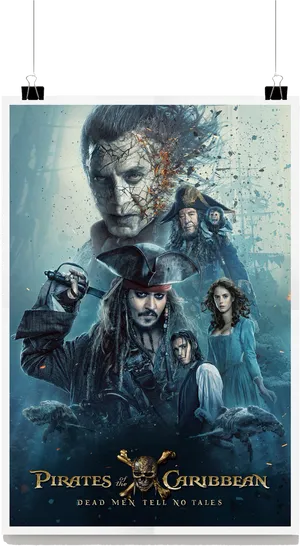 Piratesofthe Caribbean Dead Men Tell No Tales Movie Poster PNG Image