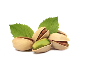 Pistachio Nutswith Leaves PNG Image