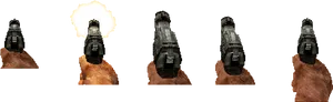 Pistol Firing Sequence PNG Image