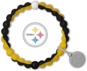 Pittsburgh Steelers Logo Beaded Necklace PNG Image