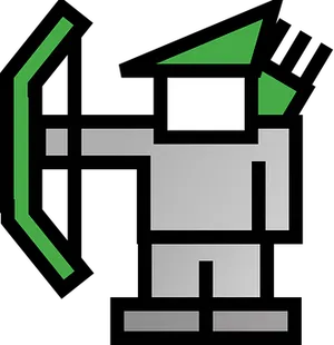 Pixel Archer Icon PNG Image