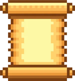 Pixel Art Ancient Scroll PNG Image