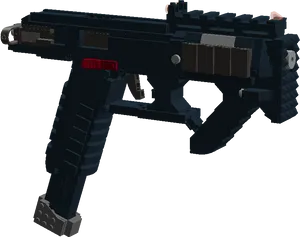 Pixel Art Assault Rifle PNG Image