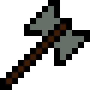 Pixel Art Axe Icon PNG Image