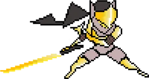 Pixel Art Cyberninja Genji PNG Image