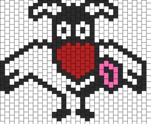 Pixel Art Love Dogwith Heart PNG Image