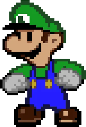 Pixel Art Luigi PNG Image