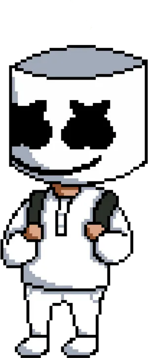 Pixel Art Marshmello D J PNG Image