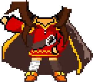 Pixel Art Megumin Konosuba PNG Image