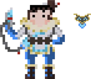 Pixel Art Mei Overwatch PNG Image