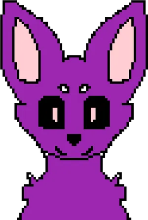 Pixel Art Purple Creature PNG Image