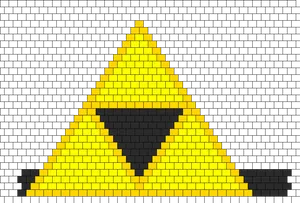 Pixel Art Triforce Wall PNG Image