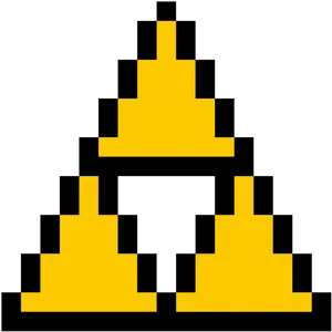 Pixel Triforce Icon PNG Image