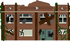 Pixelated_ Abandoned_ Building_ Facade PNG Image