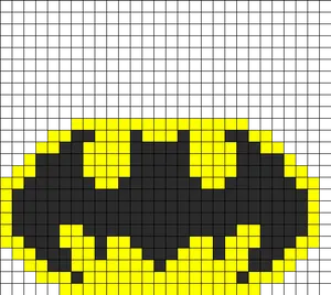 Pixelated Batman Logo PNG Image