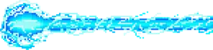 Pixelated Blue Laser Beam PNG Image