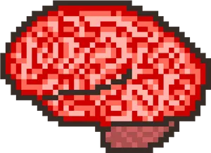 Pixelated Brain Illustration.png PNG Image