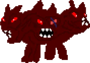 Pixelated Cerberus Artwork PNG Image