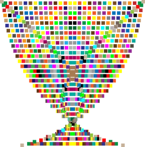 Pixelated Colorful Trophy Art PNG Image