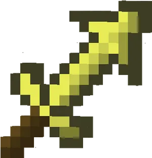 Pixelated Diamond Sword PNG Image