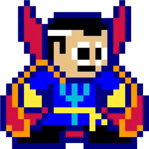 Pixelated Doctor Strange Art PNG Image