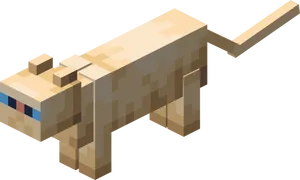 Pixelated Dog Figure PNG Image