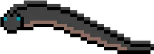 Pixelated Eel Artwork PNG Image