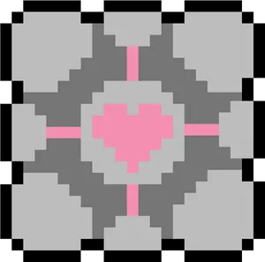 Pixelated Heart Pattern PNG Image