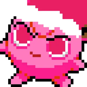 Pixelated Jigglypuff Art PNG Image