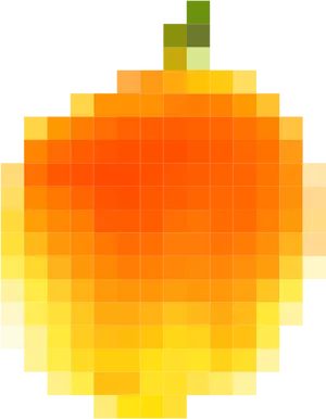 Pixelated Mango Artwork PNG Image