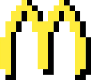 Pixelated Mc Donalds Logo PNG Image