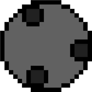 Pixelated Meteorite Icon PNG Image