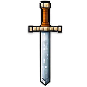 Pixelated Minecraft Sword Png Bvm55 PNG Image