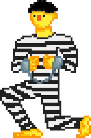 Pixelated Prisoner Illustration.png PNG Image