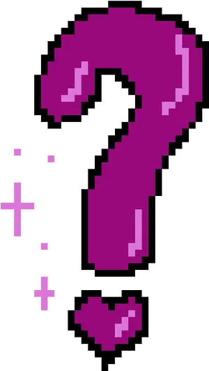 Pixelated Question Mark PNG Image